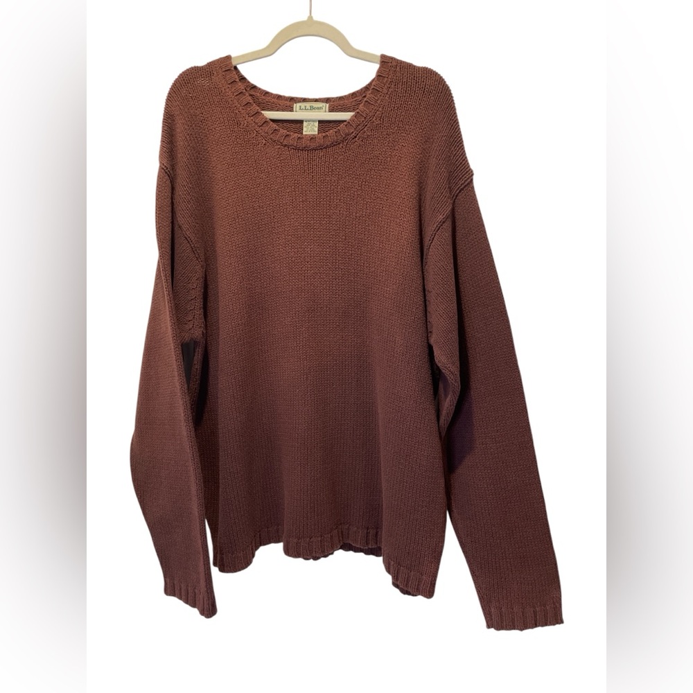 L.L. Bean Men's Crewneck Sweater - Rust Brown